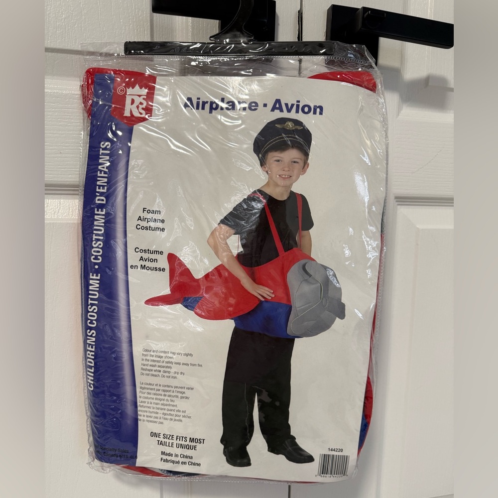 Kids Foam Airplane Costume - Red and Blue